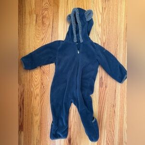 12-18 months baby Columbia Kids Blue fleece One Piece fleece bunting